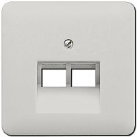 Лицевая панель Jung CD500 для 2-м. розетки RJ11/RJ45 светло-серый картинка